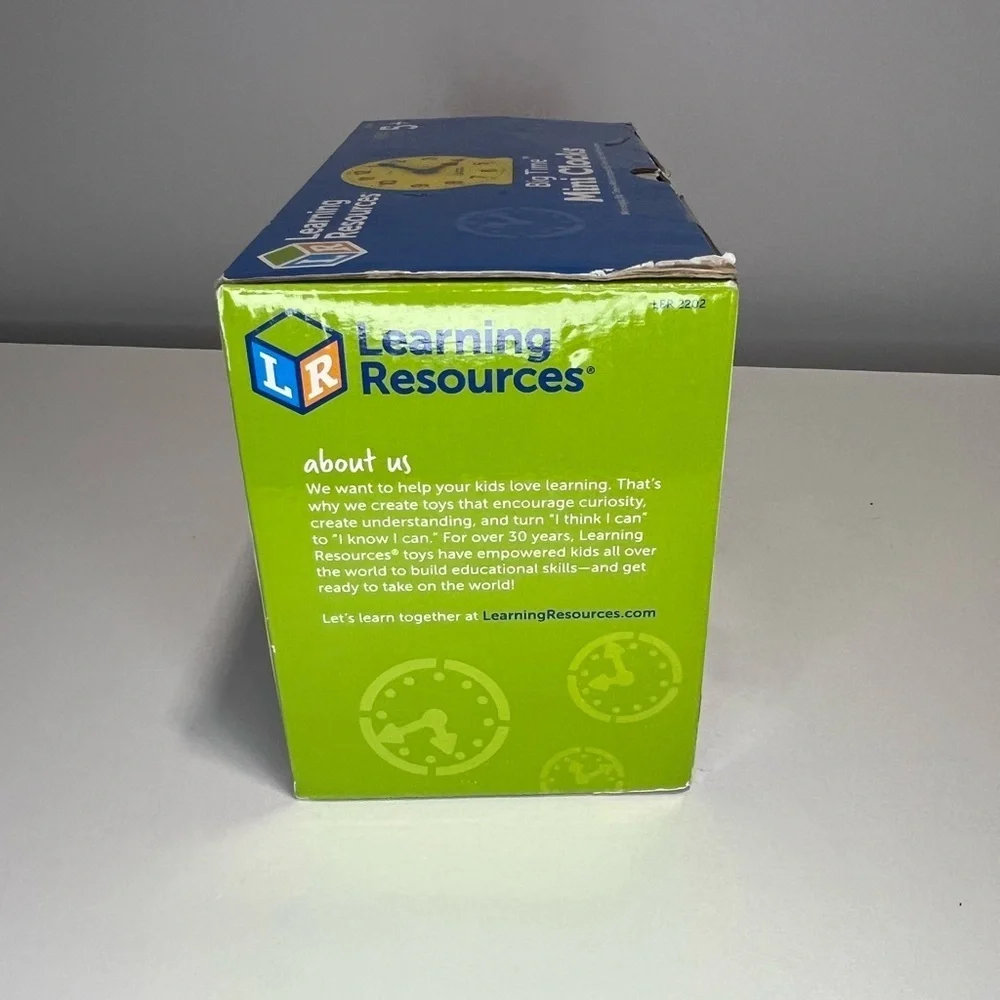 NEW Learning Resources Big Time Mini Clocks 6 pack - open box with sealed packs